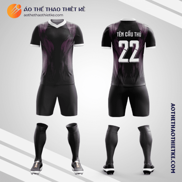 Mẫu quần áo đá banh Câu lạc bộ Bóng đá Juventus 2022 màu đen tự thiết kế V3123Mẫu quần áo đá banh Câu lạc bộ Bóng đá Juventus 2022 màu đen tự thiết kế V3123