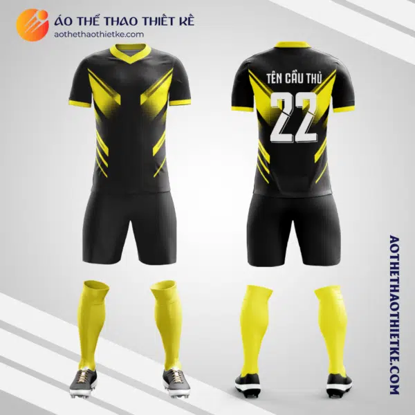 Mẫu trang phục bóng đá Sân Bóng đá mini Việt Thắng màu vàng tự thiết kế V3084
