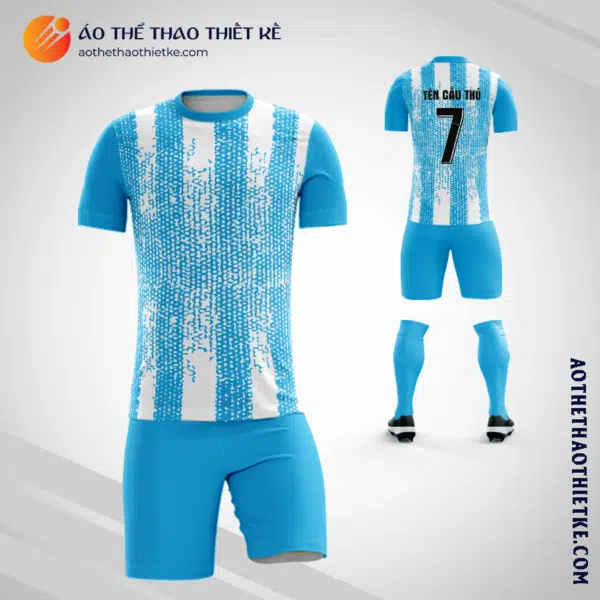 Mẫu trang phục bóng đá Sân bóng đá mini Ti Gôn màu xanh da trời tự thiết kế V3077