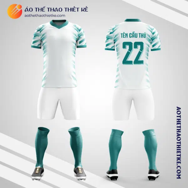 Mẫu áo bóng đá Câu lạc bộ bóng đá Club León 2021 màu xanh ngọc tự thiết kế V3140