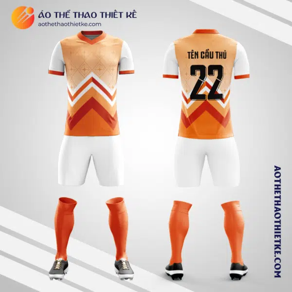 Mẫu đồng phục bóng đá học sinh Trường THCS & THPT Ngôi Sao TP Hồ Chí Minh màu cam V6170