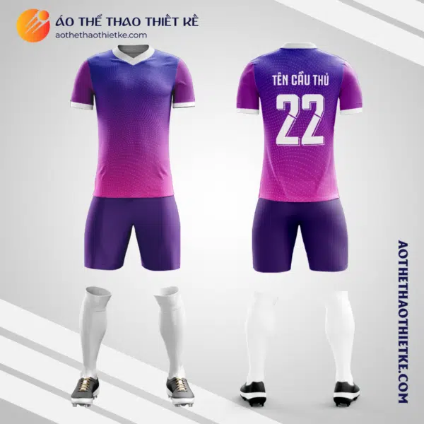 Mẫu đồng phục bóng đá học sinh Trường THPT Trung Lập TP Hồ Chí Minh màu hồng V6130