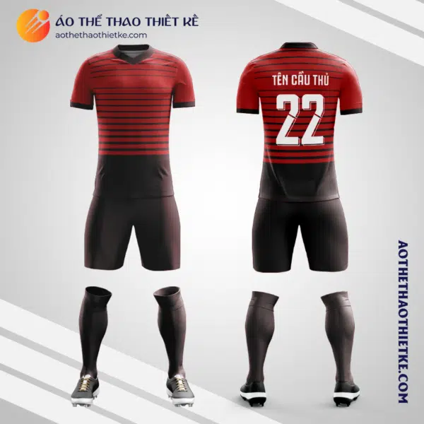 Mẫu đồng phục đá bóng học sinh Trường THPT Tân Thông Hội TP Hồ Chí Minh màu nâu V6132