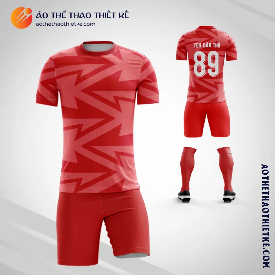 Mẫu quần áo bóng đá Câu lạc bộ bóng đá Atlético de Madrid màu đỏ tự thiết kế V3148