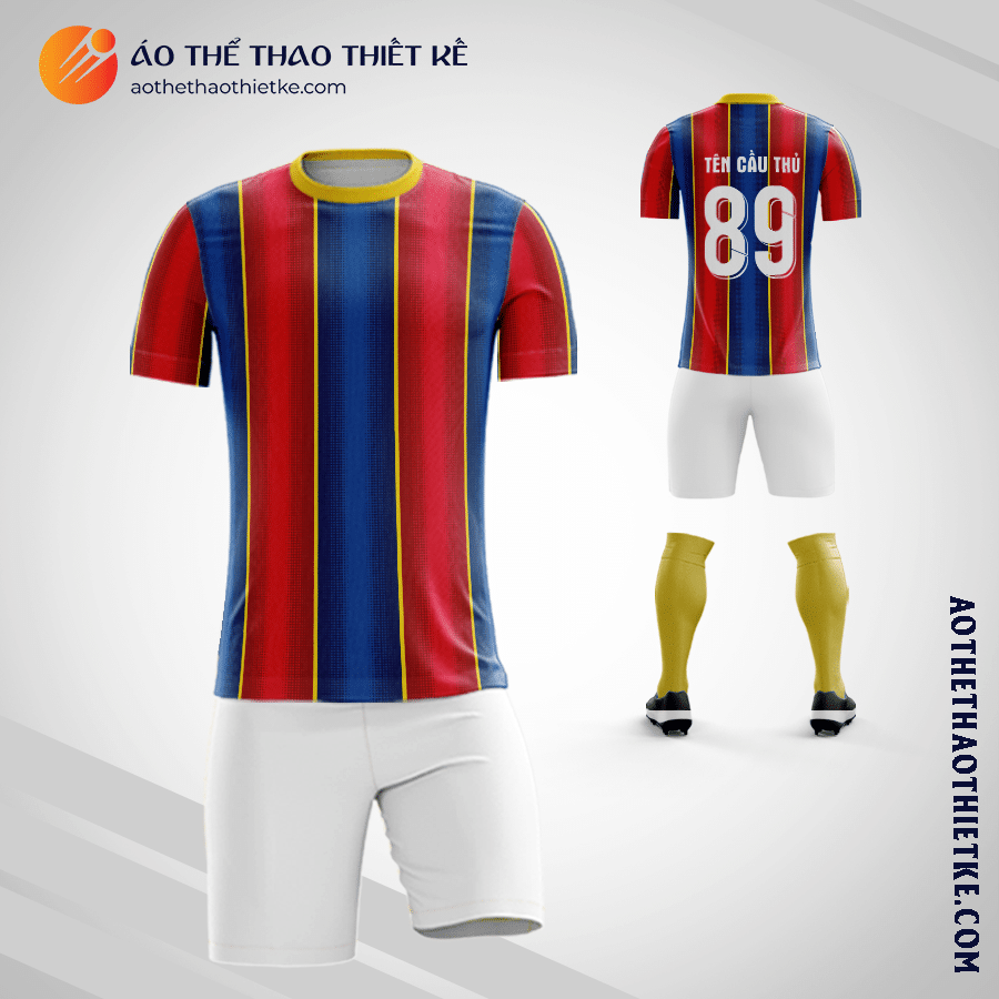Mẫu quần áo bóng đá Câu lạc bộ bóng đá Barcelona 2020 sân nhà màu đỏ tự thiết kế V3152