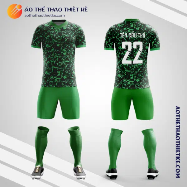 Mẫu quần áo đá banh Câu lạc bộ Atlético Nacional 2022 Third màu xanh lá tự thiết kế V3166