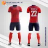 Mẫu quần áo đá banh Câu lạc bộ Bóng đá Arsenal 2021 màu đỏ tự thiết kế V3160