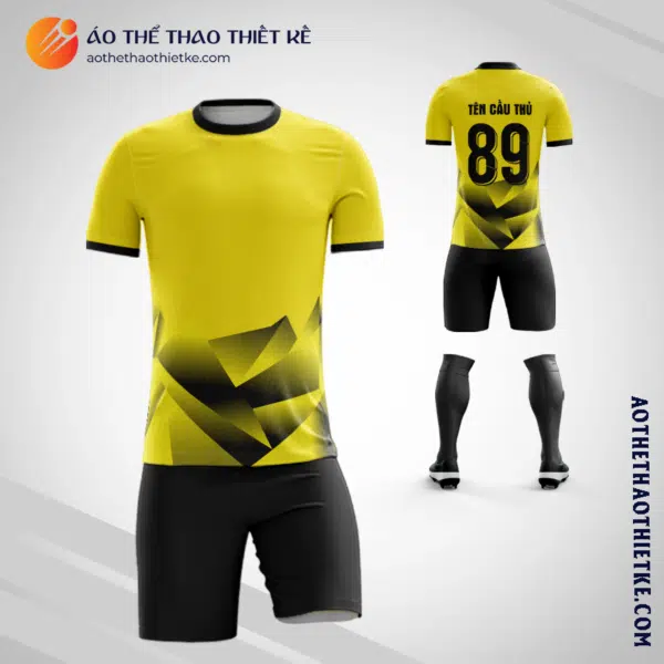 Mẫu quần áo đá banh Câu lạc bộ Bóng đá Borussia Dortmund 2021 màu vàng tự thiết kế V3155