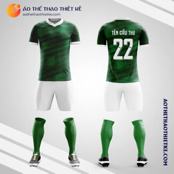 Mẫu quần áo đá banh Đội tuyển bóng đá quốc gia Ả Rập Xê Út sân nhà 2022 màu vàng tự thiết kế V3163
