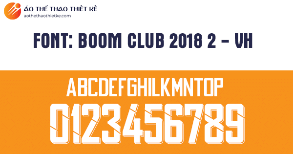 Font số áo bóng đá Boom Club 2018 2 - VH