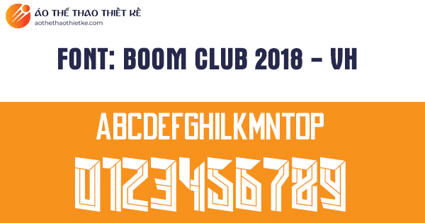 Font số áo bóng đá Boom Club 2018 - VH