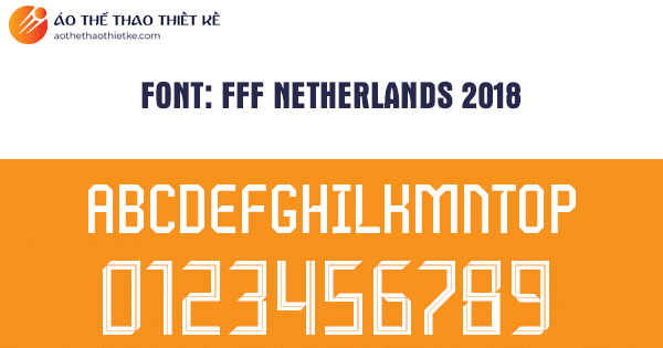 Font số áo bóng đá FFF Netherlands 2018