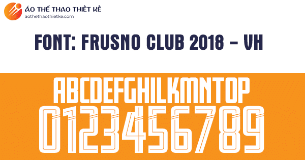 Font số áo bóng đá Frusno Club 2018 - VH