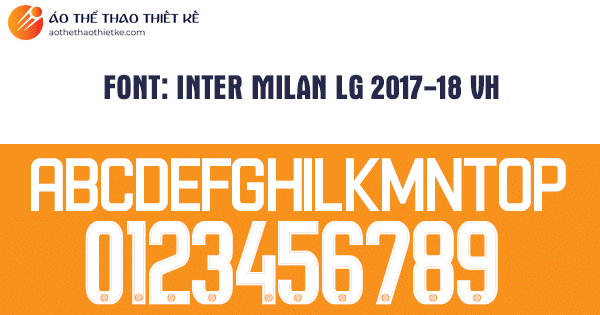Font số áo bóng đá Inter Milan LG 2017-18 VH