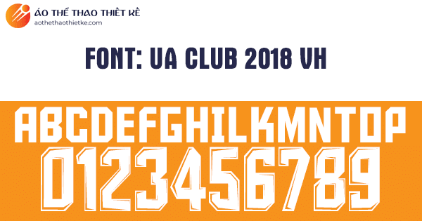 Font số áo bóng đá UA Club 2018 VH