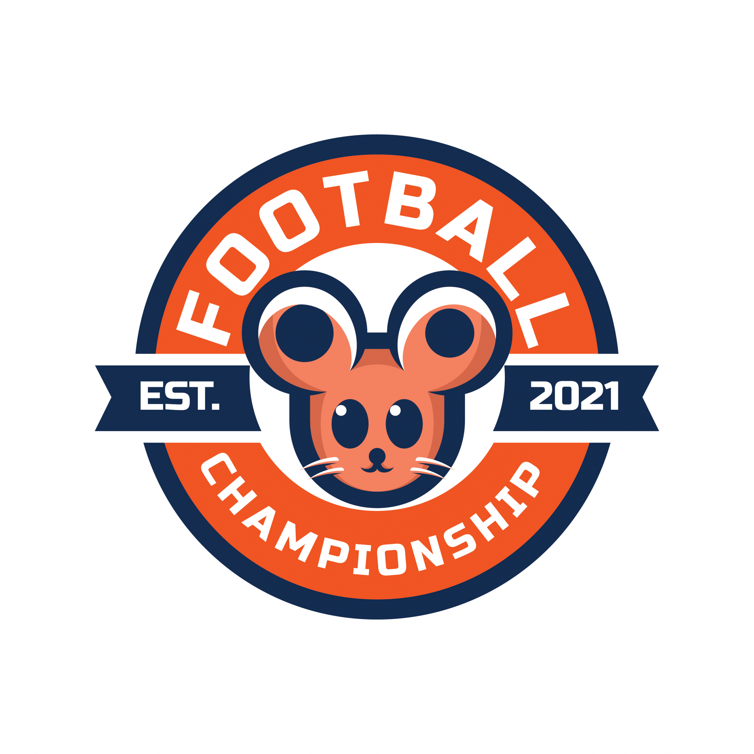 Mẫu logo bóng đá hình con chuột tuổi tý hình tròn