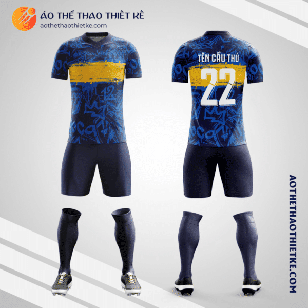 Mẫu quần áo bóng đá Câu lạc bộ bóng đá Boca Juniors 2023 tự thiết kế V3179
