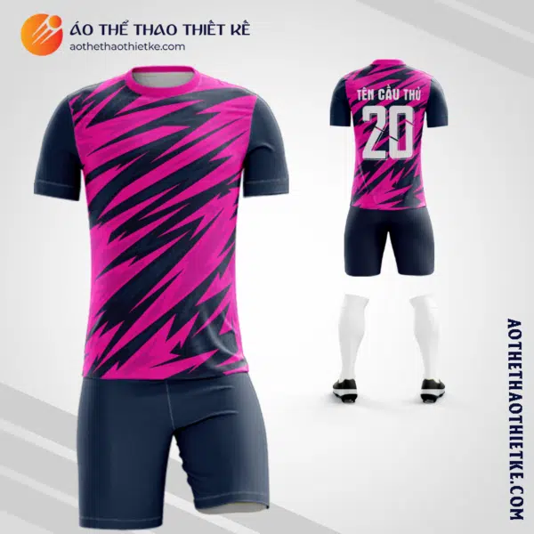 Mẫu áo bóng đá Công ty Cổ phần Dịch vụ Một Thế giới màu hồng V7583