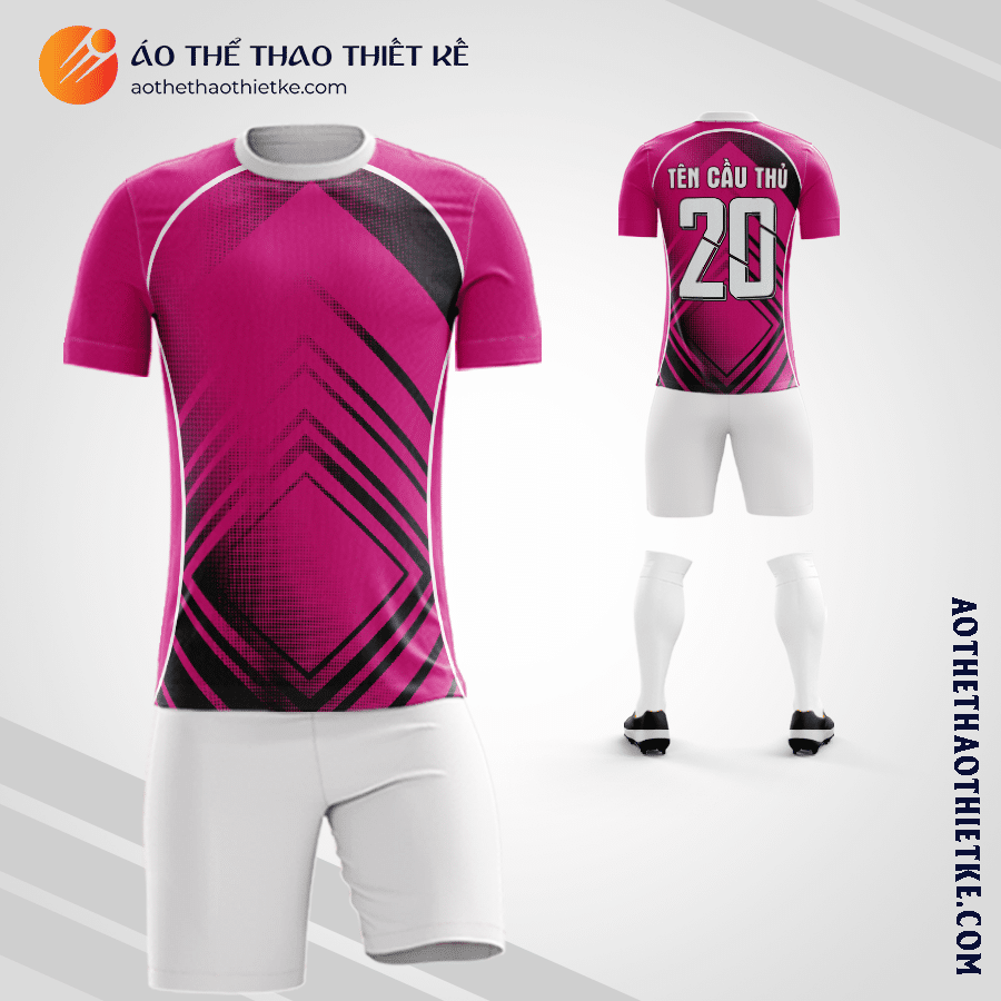 Mẫu áo bóng đá Công ty Cổ phần Ngân Sơn màu hồng V7551