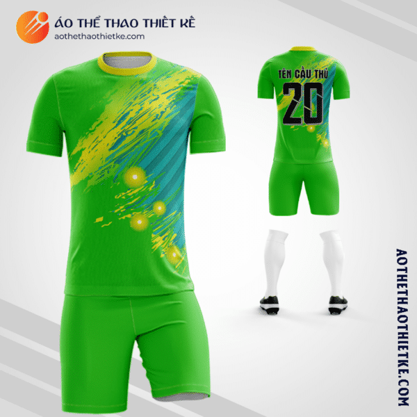 Mẫu áo bóng đá Công ty TNHH Khai thác Chế biến Khoáng sản Núi Pháo xanh nõn chuối V7535