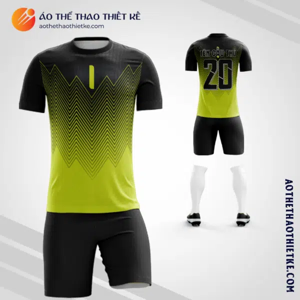 Mẫu áo bóng đá Công ty cổ phần Bao bì Dầu khí Việt Nam màu xanh nõn chuối V7599
