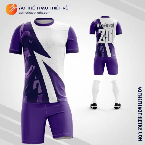 Mẫu áo đá bóng Công ty cổ phần Cấp nước Quảng Bình màu tím V7537
