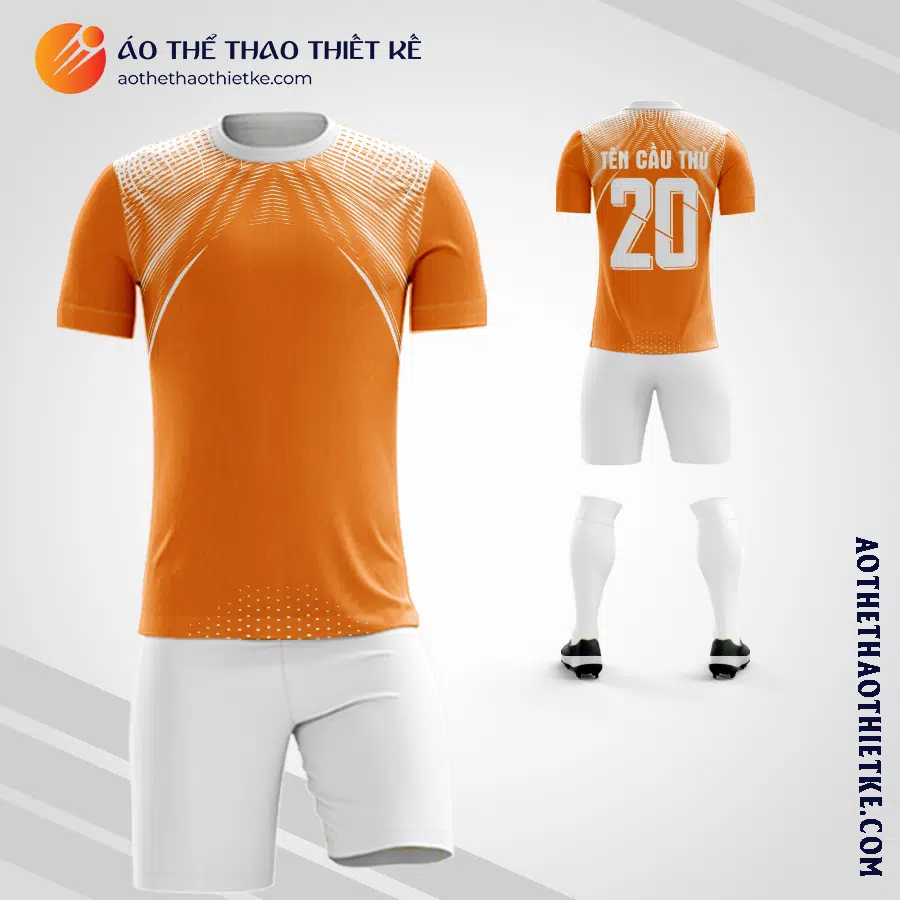Mẫu quần áo bóng đá CTCP Đầu tư và Phát triển Nguyễn Kim màu cam V7522
