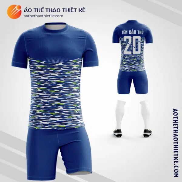 Mẫu quần áo bóng đá Công ty Cổ phần Chứng khoán Quốc gia màu xanh dương V7546