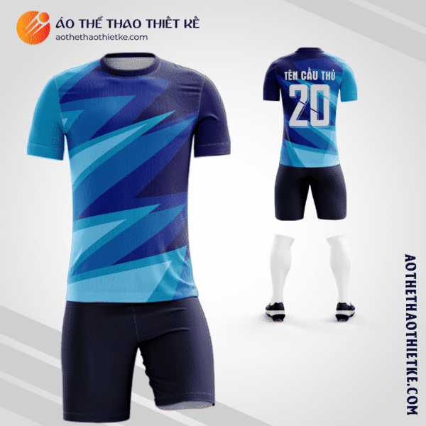 Mẫu quần áo bóng đá Công ty Cổ phần Đầu tư ICapital màu xanh tím than V7714