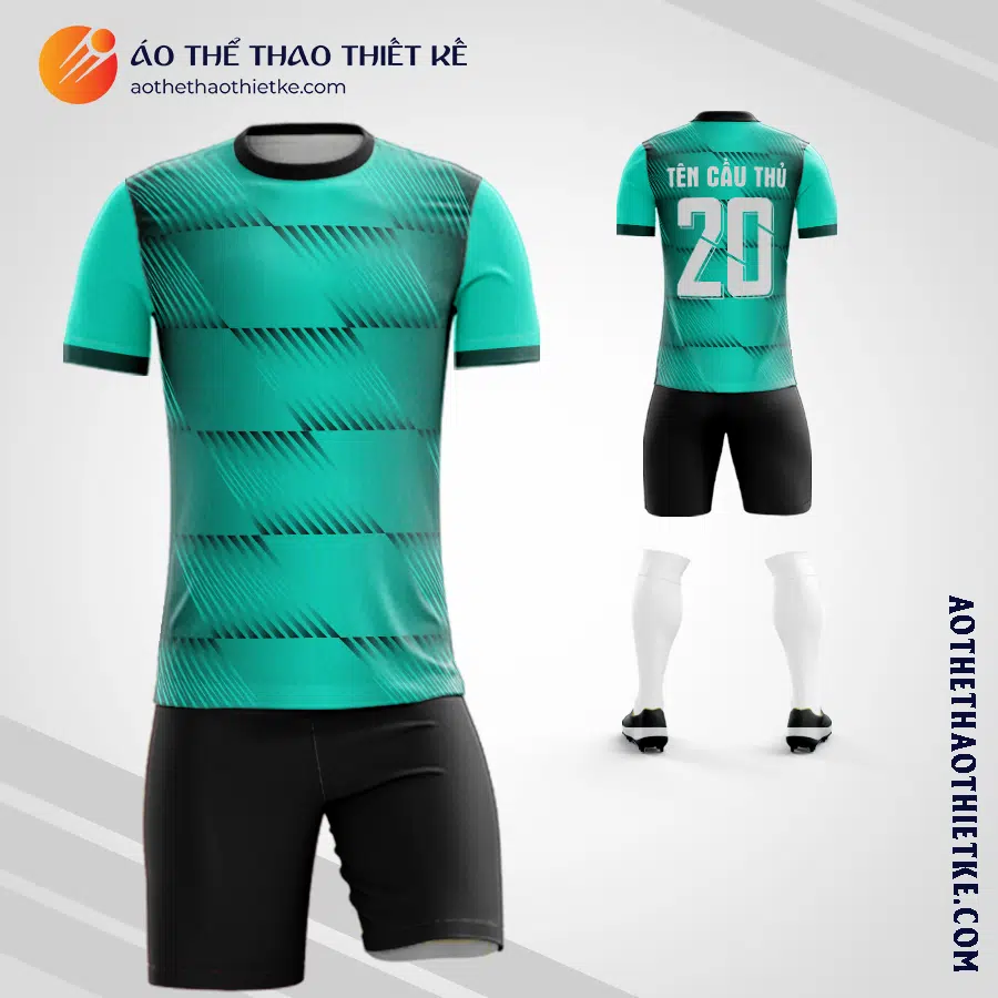 Mẫu quần áo bóng đá Công ty Cổ phần Hồng Hà Việt Nam màu xanh ngọc V7634