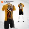 Mẫu quần áo bóng đá họa tiết hình con hổ màu vàng tự thiết kế V3192
