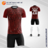 Mẫu quần áo bóng đá họa tiết hình đầu rồng màu đỏ đô tự thiết kế V3187