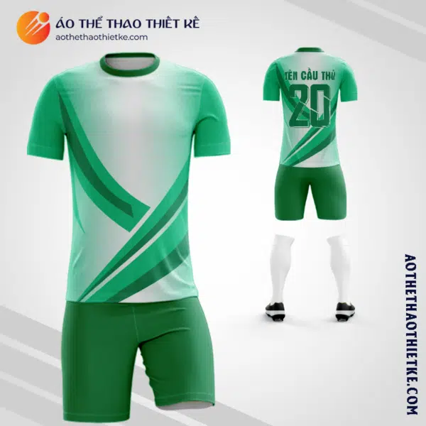 Mẫu quần áo đá bóng Công ty cổ phần Cấp nước Sơn La màu xanh lá V7547