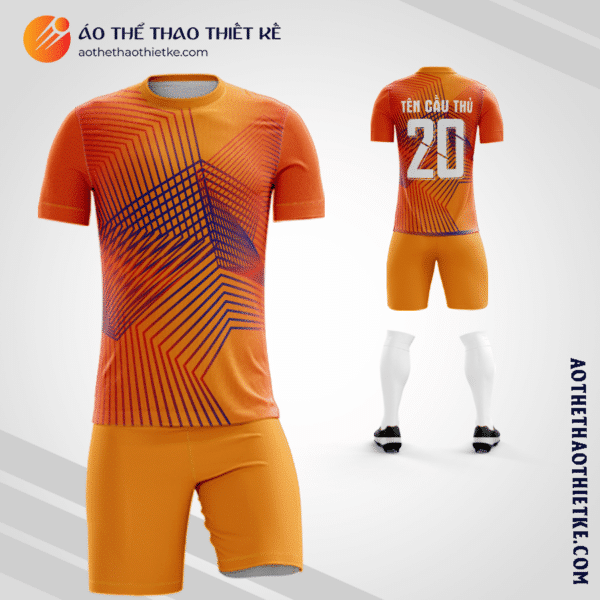 Mẫu quần áo đá bóng Công ty cổ phần Đầu tư NHV màu cam V7515