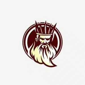 Mẫu logo đội game thủ esport đẹp hình nhà vua the king 125
