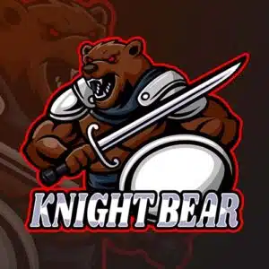 Mẫu logo đội game thủ esport đẹp hình con gấu 146