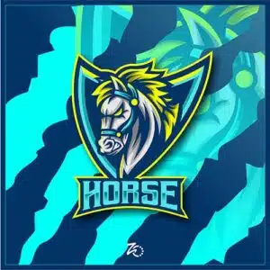Mẫu logo đội game thủ esport đẹp hình con ngựa 29