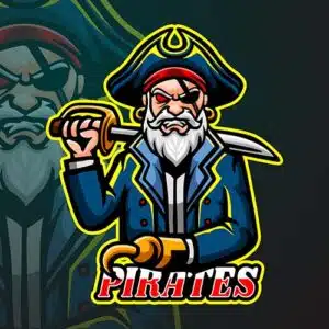 Mẫu logo đội game thủ esport đẹp hình cướp biển 330