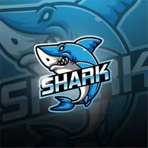 Mẫu logo đội game thủ esport đẹp hình con cá mập 332