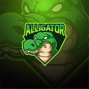 Mẫu logo đội game thủ esport đẹp hình con cá sấu 341