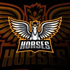 Mẫu logo đội game thủ esport đẹp hình con ngựa 473