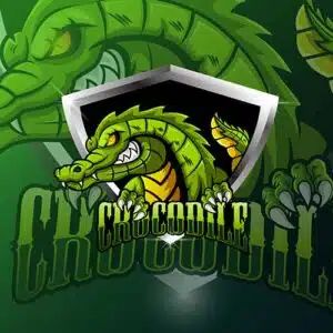 Mẫu logo đội game thủ esport đẹp hình con cá sấu 500