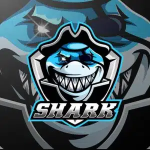 Mẫu logo đội game thủ esport đẹp hình con cá mập 508