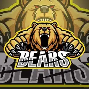 Mẫu logo đội game thủ esport đẹp hình con gấu 509