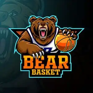 Mẫu logo đội game thủ esport đẹp hình con gấu 512
