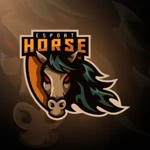 Mẫu logo đội game thủ esport đẹp hình con ngựa 516