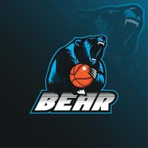 Mẫu logo đội game thủ esport đẹp hình con gấu 527