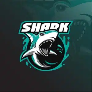 Mẫu logo đội game thủ esport đẹp hình con cá mập 548