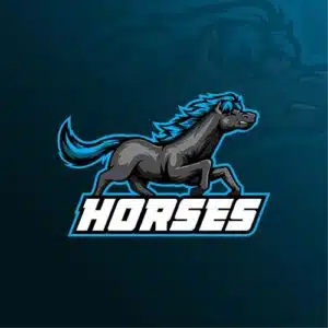 Mẫu logo đội game thủ esport đẹp hình con ngựa 575