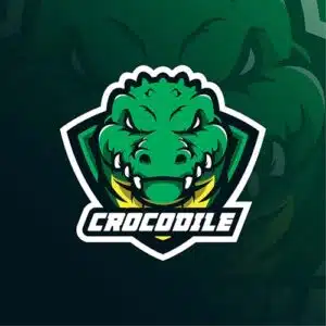 Mẫu logo đội game thủ esport đẹp hình con cá sấu 604